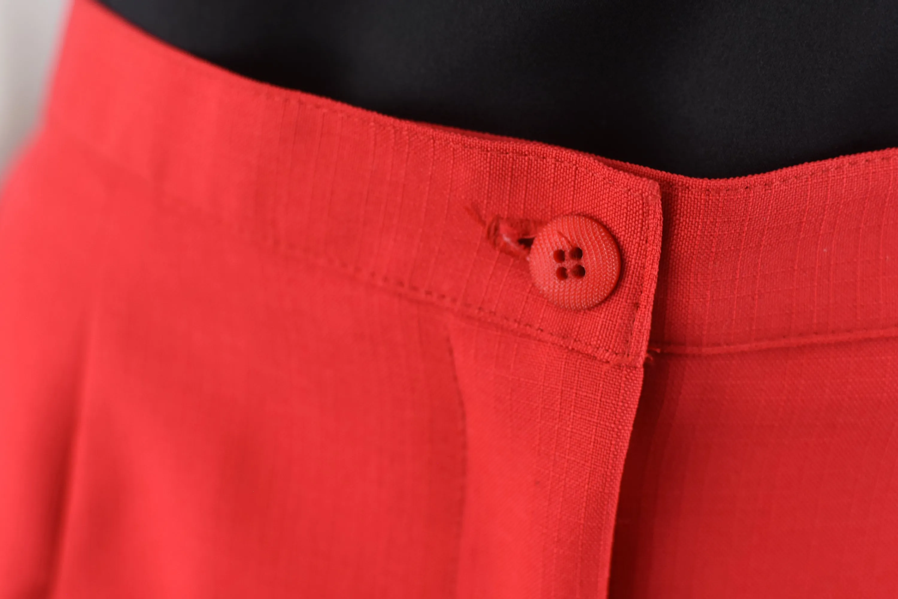 Vintage 90s Red High Waist Dress Pants Size 14, 32" Waist