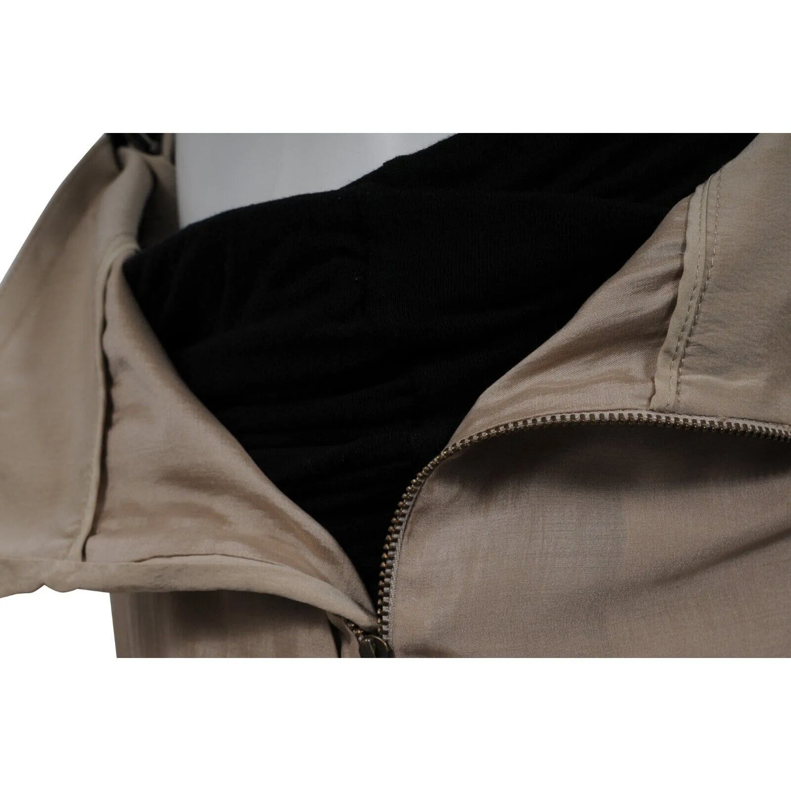 Wide Zipped Pants US 8 IT 44 Brown Silk Flowy Trousers