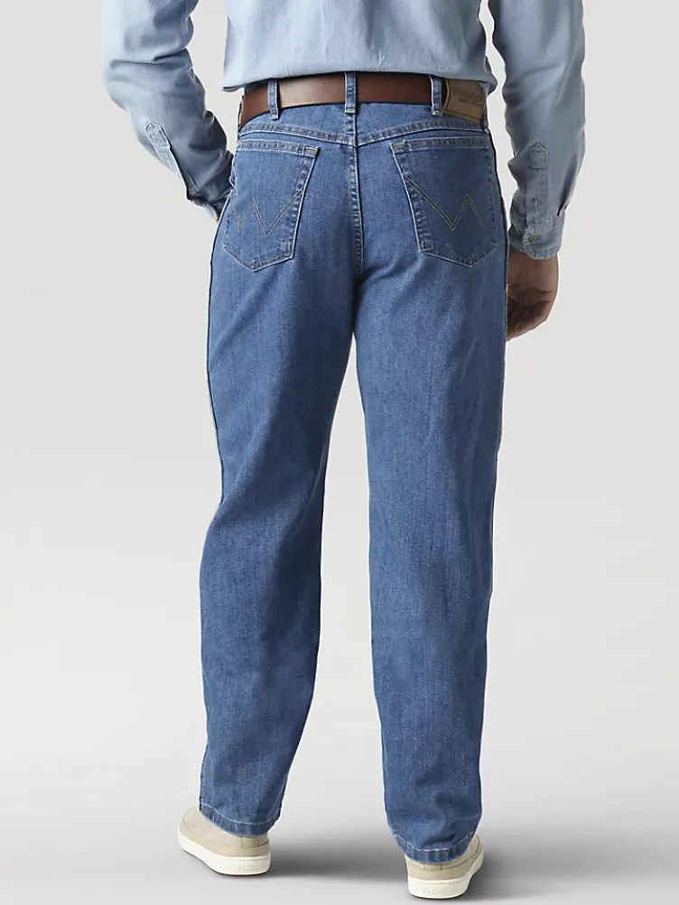 WRANGLER RUGGED WEAR RELAXED STRETCH FLEX DENIM STONEWASHED JEAN 35005SW
