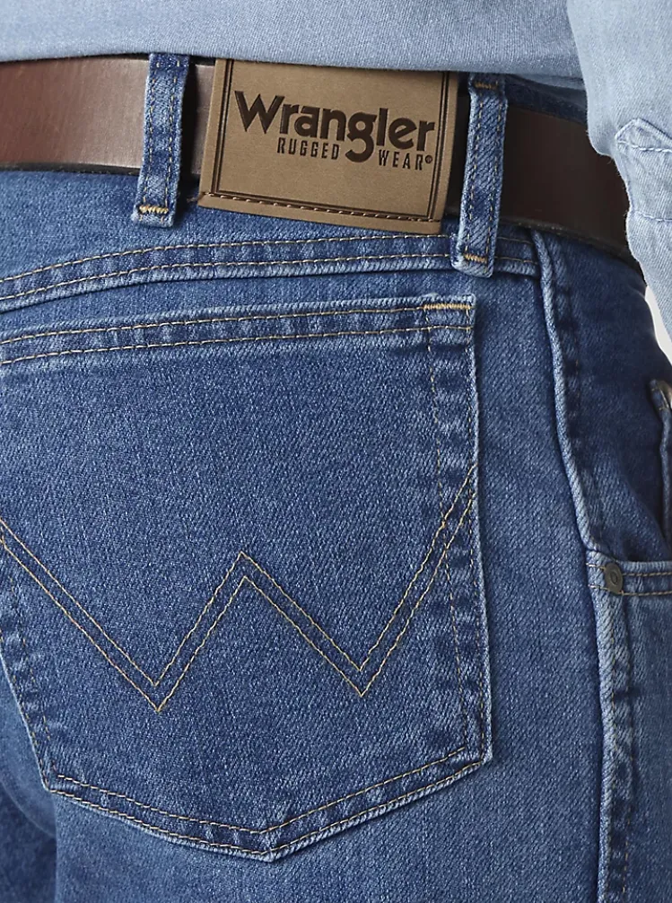 WRANGLER RUGGED WEAR RELAXED STRETCH FLEX DENIM STONEWASHED JEAN 35005SW