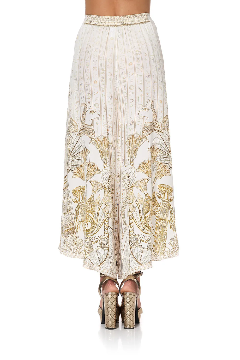 WRAP FRONT SHAPED HEM PANT THE QUEENS CHAMBER